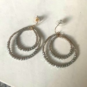 Slate Blue Sparkly Earrings